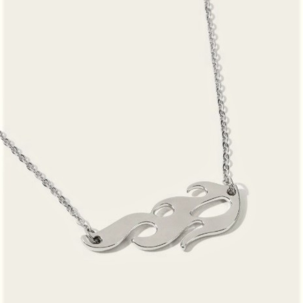 Stainless Tribal Flame Necklace